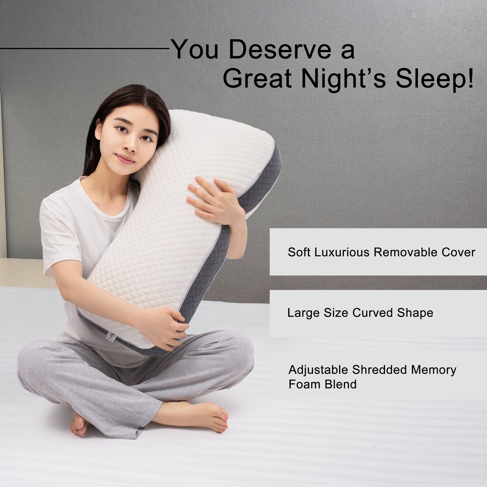 L Shaped Side Sleeper Pillow for Pain Relief Sleeping CushionCare